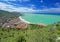 Panoramic view of village Cefalu and ocean