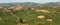 Panoramic view on vineyards in northern Italy.