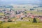 Panoramic view of the vineyards surrounding the picturesque french village of Fleurie