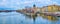 Panoramic view with Vltava River and Sitkov Water Tower, Prague, Czech Republic