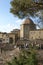 Panoramic view of Volterra, Tuscany Italy: the dome of the baptistry