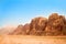 Panoramic view on Wadi Rum desert