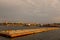 Panoramic view of the water and port of Odessa