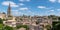 Panoramic view web banner template of the village of Saint-Emilion region of Bordeaux France