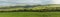 Panoramic view Welsh countryside near Garth.