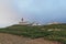 Panoramic view of the westernmost point in Europe. Cape Roca lighthouse. The edge of the land. Cabo da Roca, Portugal