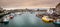 Panoramic view of Weymouth Marina from the Harbour Bridge in Weymouth, Dorset, England