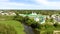 Panoramic view of white church in Suzdal, Russia