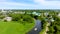 Panoramic view of white church in Suzdal, Russia