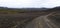 Panoramic view at wild desert landscape from Austurleid road Eastern Iceland