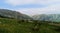 Panoramic view of wild green summits in Mount Lebanon, Lebanon