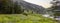 Panoramic view of Wildflower meadow in Colorado