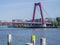 Panoramic view of willems bridge in Rotterdam