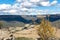 Panoramic view of Wolgan Valley along the Wolgan River in the Lithgow Region of New South Wales, Australia.