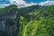 Panoramic view of the Wulong National Park landscape