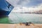 Panoramic view of yacht harbor in Pacha, Balearic Islands