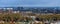 Panoramic view of Yakutsk skyline with forest on a beautiful day