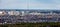 Panoramic view of Yakutsk skyline with TV tower and center of the city