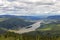 Panoramic view of the Yukon Kuskokwim River Delta near Dawson City, Canada