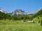 Panoramic view of Zalimtal in Brand. Vorarlberg, Austria.