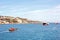 Panoramic views of the port and the city of Gibraltar during day and night. Kind of carg o and merchant vessels anchored.