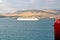 Panoramic views of the port and the city of Gibraltar during day and night. Kind of carg o and merchant vessels anchored.