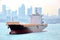 Panoramic views of the port and the city of Singapore during day and night. Kind of cargo and merchant vessels anchored.