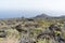 Panoramic volcanic land in Canary Island and atlantic ocean.