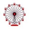 Panoramic wheel attraction isolated icon