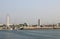 Panoramic wheel and Rimini port summer