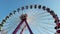 Panoramic wheel silhouette funfair amusement park
