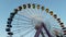 Panoramic wheel silhouette funfair amusement park time lapse