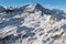 Panoramic wiev of alpine road Grossglockner in winter