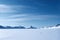 Panoramic winter background, The winter mountains landscape