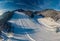 Panoramic winter view of the ski center Vysne Ruzbachy, north Slovakia