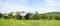 Panoramic wooden abandoned farm