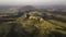 Panoramica with drone of Indian stone in the region of Botucatu. Interior of the state of SÃ£o Paulo. Brazil