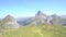 panoramical view of the french pyrenees in Midi d'Ossau