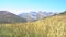 panoramical view of the spanish pyrenees in a windy day