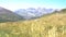 panoramical view of the spanish pyrenees in a windy day