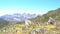 panoramical view of the spanish pyrenees in a windy day