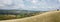 Panoramoc view of the gloucestershire hills from selsley common