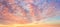 Panoranic background Sunrise beautiful Sky with colorful clouds