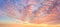 Panoranic background Sunrise Sky with colorful clouds