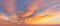 Panoranic Sunrise Sky with colorful clouds
