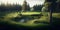 Panoravic view of golf course