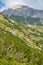 The panormic view of Vihren peak in Pirin