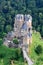 Panoroma with medieval Eltz Castle in the hills above the Moselle, Germany