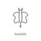 Panpipe linear icon. Modern outline Panpipe logo concept on whit