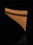 Panpipes Pan Flute Black Background Musical Instrument